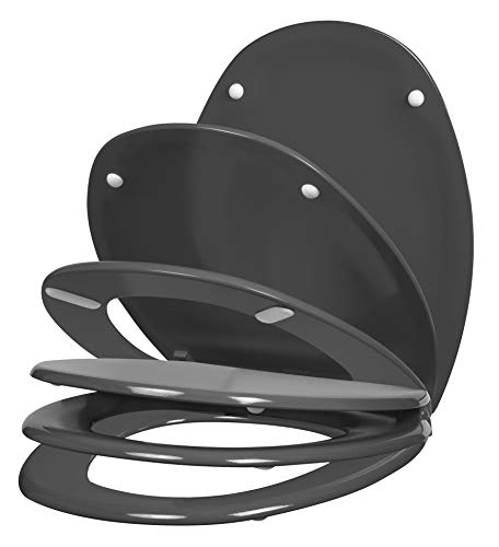 Asiento para inodoro Serenity 2, gris antracita