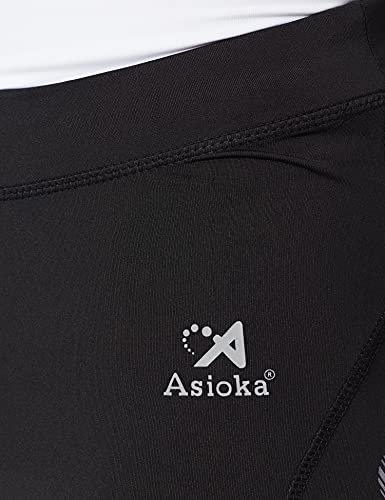 Asioka 117/15 Malla Compresiva Corta, Hombre, Negro, M