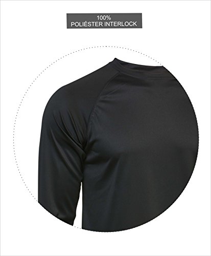 Asioka 300/14 Camiseta Deportiva de Manga Larga, Unisex Adulto, Negro, M