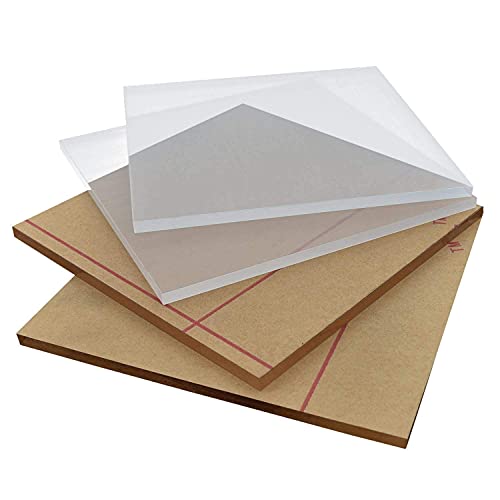 Ass-DG Lámina acrílica Transparente de plexiglás, Placa de metacrilato, Paneles de plástico, 1 mm, 2 mm, 3 mm de Grosor para Bricolaje, Protectores de barandillas, 150 * 150 mm