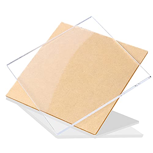 Ass-DG Lámina acrílica Transparente de plexiglás, Placa de metacrilato, Paneles de plástico de 1 mm a 10 mm de Espesor para Bricolaje, Protectores de barandillas, barreras para Mascotas