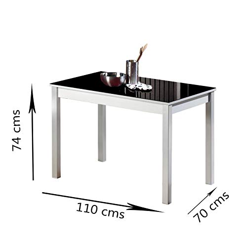 ASTIMESA Mesa de Cocina Fija Rojo 110x70 cms