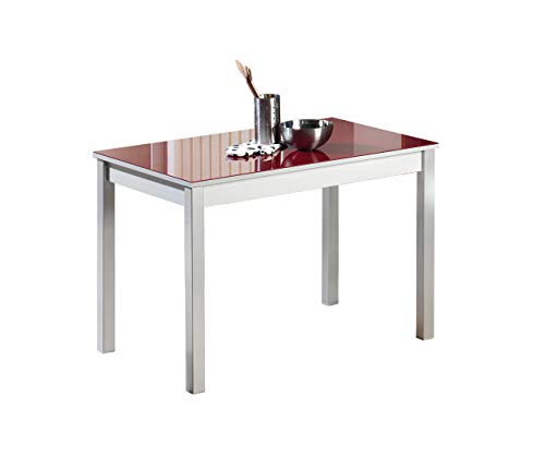 ASTIMESA Mesa de Cocina Fija Rojo 110x70 cms