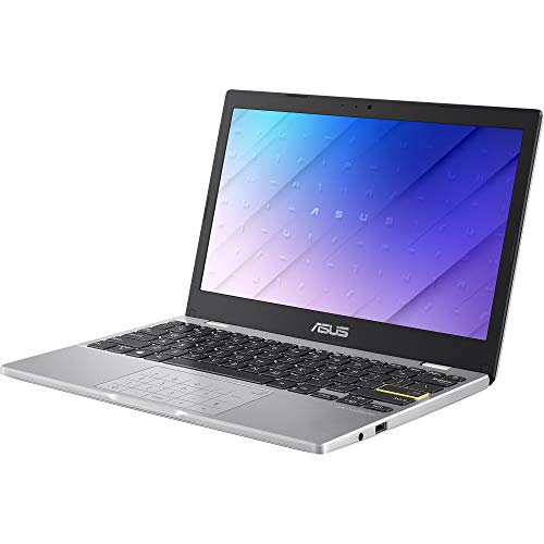 ASUS E210MA-GJ003R - Portátil 11.6" HD (Celeron N4020, 4GB RAM, 64GB eMMC, UHD Graphics 605, Windows 10 Pro) Blanco Sueño - Teclado QWERTY español