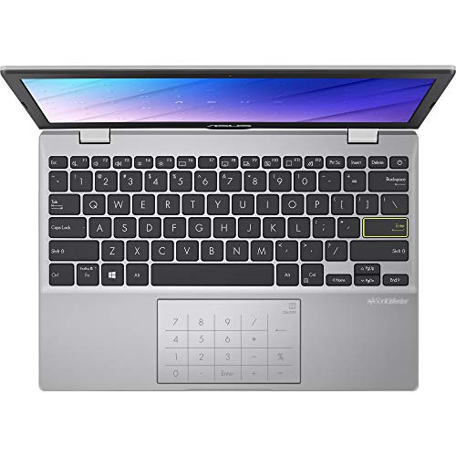 ASUS E210MA-GJ003R - Portátil 11.6" HD (Celeron N4020, 4GB RAM, 64GB eMMC, UHD Graphics 605, Windows 10 Pro) Blanco Sueño - Teclado QWERTY español