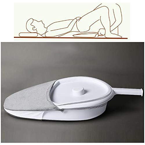 ASZX Orinal de Cama con Tapa, Suave y cómoda Cama de Trabajo Pesado para Ancianos y Adultos en Cama y atención de enfermería
