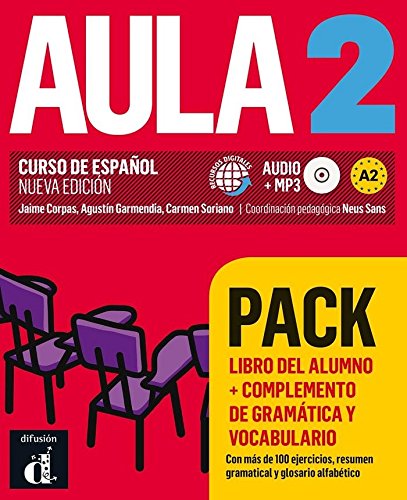 Aula 2 Pack Libro del alumno+complemento de gramática y vocabulario: Aula 2 Pack Libro del alumno+complemento de gramática y vocabulario