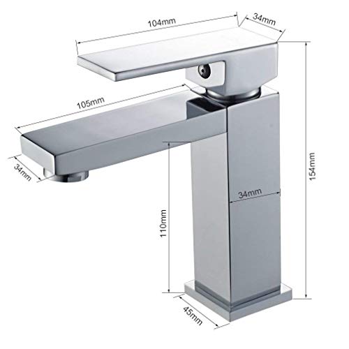Auralum - Set Grifo Bidet + Grifo Lavabo, Moderno Grifo Bidé con Aireador Giratorio 360̊ , Mezclador de Lavabo Cromado para Baño