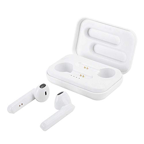 Auriculares inalámbricos Deep Bass Stero Sound Mini Auriculares internos compatibles con codificación de Audio AAC HD Sonido Premium para Trabajo / Deportes / conducción(Binaural White)