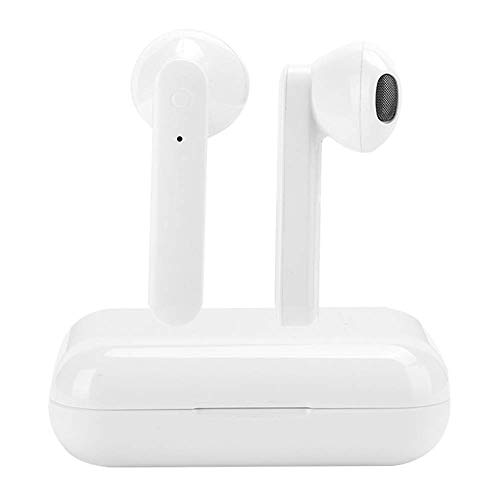 Auriculares inalámbricos Deep Bass Stero Sound Mini Auriculares internos compatibles con codificación de Audio AAC HD Sonido Premium para Trabajo / Deportes / conducción(Binaural White)