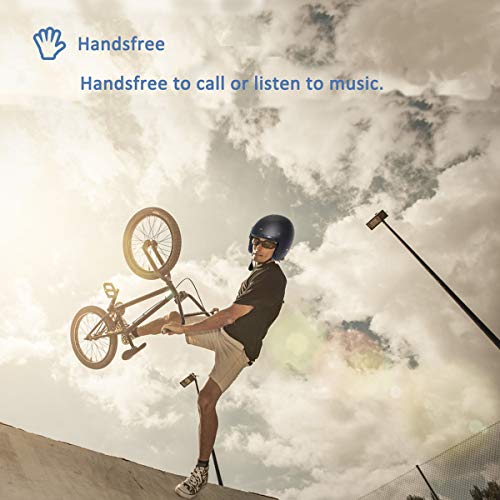 Auriculares Motocicleta Cascos Bluetooth 5.0 Inalámbricos, Auriculares EDR,con micrófono,Altavoz Impermeable para Casco de Motocicleta para Montar/Esquiar (Manos Libres/Respuesta automática/GPS)