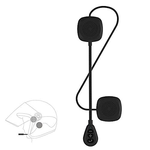 Auriculares Motocicleta Cascos Bluetooth 5.0 Inalámbricos, Auriculares EDR,con micrófono,Altavoz Impermeable para Casco de Motocicleta para Montar/Esquiar (Manos Libres/Respuesta automática/GPS)