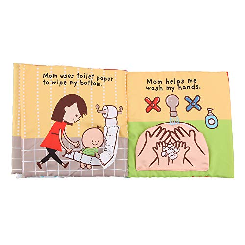 Ausla Libro de Tela Educativo para Niños, Lavable + Reutilizable + Liviano para Estimular Habilidades Cognitivas + Lenguaje Tempranas para Bebé Mayores de 12 Meses, 18 x 18 cm (01)