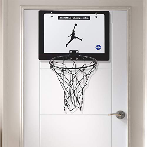 AUTENS Mini Canasta de Baloncesto Interior para Niños y Adultos, Tablero de Basket para Colgar en Puerta habitacion Pack Completo con Aro, 2 Pelotas e Inflador, Regalo Original