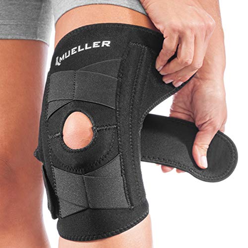 Auto ajuste de estabilizador de la rodilla, negro, un tamaño cabe la mayor parte de la medicina del deporte
