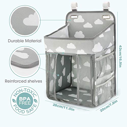 auvstar Pañales Organizador,Bebé Colgante Organizador,Organizador de Guardería,Bolsa de Almacenamiento para Colgar Pañales de Cuna,Organizador Cuna,Cesta de Regalo para Recién Nacido,Plegable (A)