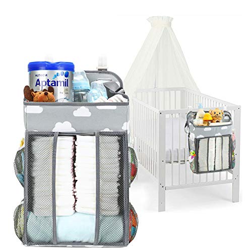 auvstar Pañales Organizador,Bebé Colgante Organizador,Organizador de Guardería,Bolsa de Almacenamiento para Colgar Pañales de Cuna,Organizador Cuna,Cesta de Regalo para Recién Nacido,Plegable (A)