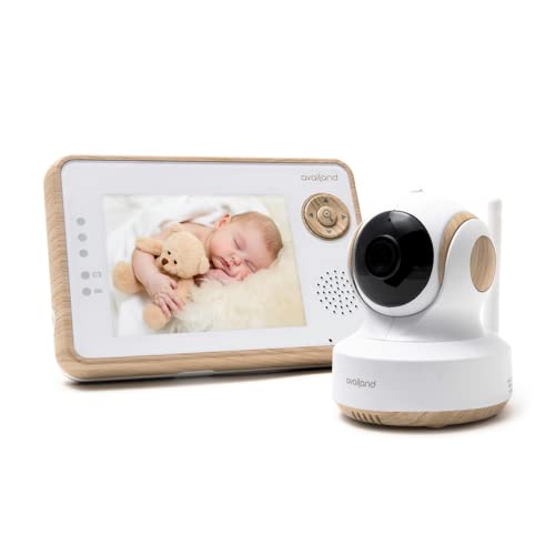 Availand Follow Baby - Vigilabebés, Cámara Motorizada Orientable, Pantalla LCD inalámbrica de 3,5", Batería Interna, Función Auto-Scan, Visión Nocturna