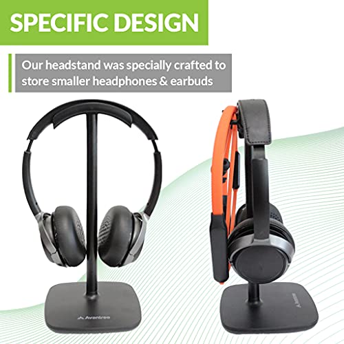 Avantree HS910 Soporte Auriculares Doble Banda Cuello, Auriculares pequeños, de Gancho, Resistente y Ligero, almacena Dos (2) Auriculares intraurales inalámbricos o cableados para Juegos, Audio y TV