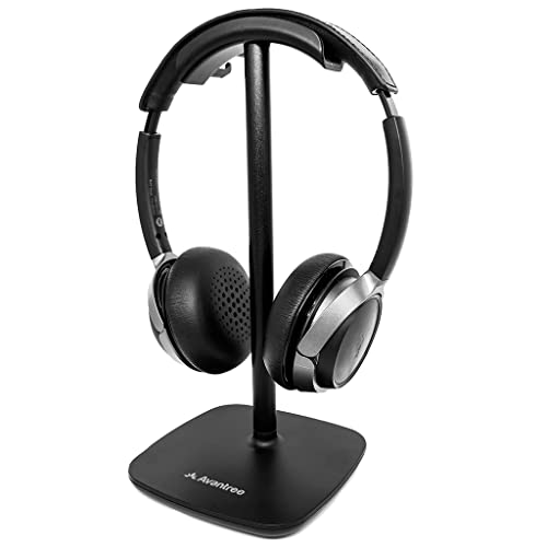 Avantree HS910 Soporte Auriculares Doble Banda Cuello, Auriculares pequeños, de Gancho, Resistente y Ligero, almacena Dos (2) Auriculares intraurales inalámbricos o cableados para Juegos, Audio y TV