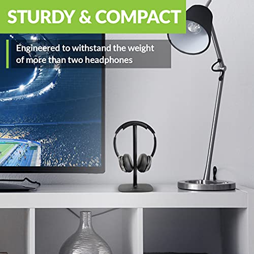 Avantree HS910 Soporte Auriculares Doble Banda Cuello, Auriculares pequeños, de Gancho, Resistente y Ligero, almacena Dos (2) Auriculares intraurales inalámbricos o cableados para Juegos, Audio y TV