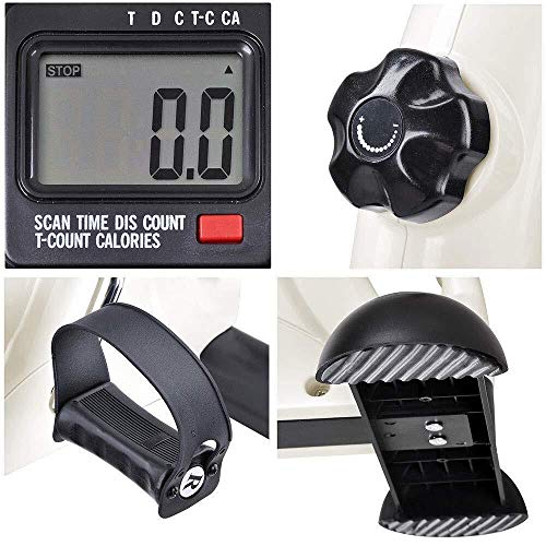AX-Dshan Mini Pedal ejercitador de piernas y Brazos Bicicleta estática con una Fuerte Digital LCD Monitor de aparatos de Gimnasia for la Tercera Edad y de Edad Avanzada 909