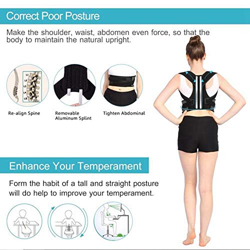 AXAXA Postura Corrector Brace Y Apoyo De Clavícula Enderezadora para La Espalda Superior Hombro hacia Adelante Cabeza Cuello Ayuda, Mejorar Y Corregir La Mala Postura para Mujeres Hombres