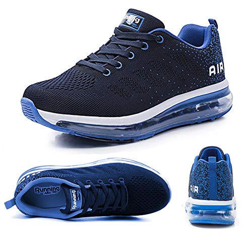 Axcone Zapatillas Hombres Mujer Deporte Running Zapatos para Correr Gimnasio Sneakers Deportivas Padel Transpirables Casual 833 BU 46EU