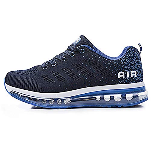 Axcone Zapatillas Hombres Mujer Deporte Running Zapatos para Correr Gimnasio Sneakers Deportivas Padel Transpirables Casual 833 BU 46EU