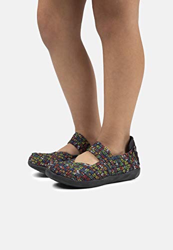 B M BERNIE MEV NEW YORK Kid's Cuddly K Mary Jane Flat - Una Balerina Plana, con Planta de Memory Foam, Suela Ultra Ligero, Lavable en Lavadora en Agua Fria (35 EU, Dazzle)