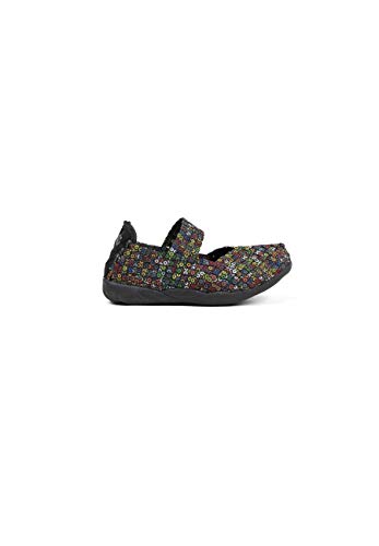 B M BERNIE MEV NEW YORK Kid's Cuddly K Mary Jane Flat - Una Balerina Plana, con Planta de Memory Foam, Suela Ultra Ligero, Lavable en Lavadora en Agua Fria (35 EU, Dazzle)