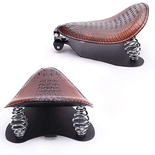 BABOSi Moto Sillín Bobber, Sillín de Moto Solo con Placa Base para Sportster XL1200 883 48 Dyna Softail Fatboy Custom