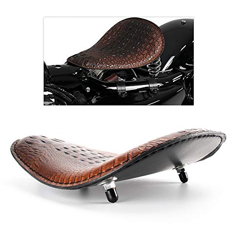 BABOSi Moto Sillín Bobber, Sillín de Moto Solo con Placa Base para Sportster XL1200 883 48 Dyna Softail Fatboy Custom