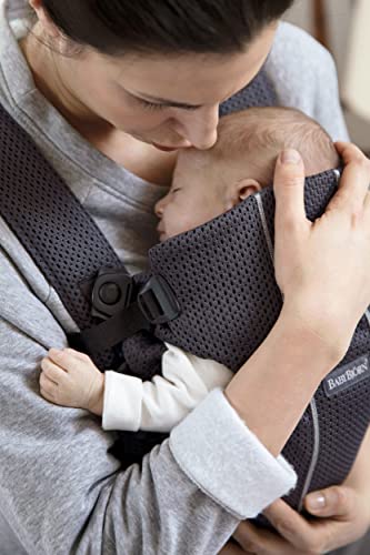 BABYBJÖRN Mochila Porta Bebé Mini, 3D Mesh, Antracita