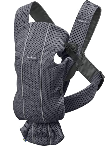 BABYBJÖRN Mochila Porta Bebé Mini, 3D Mesh, Antracita