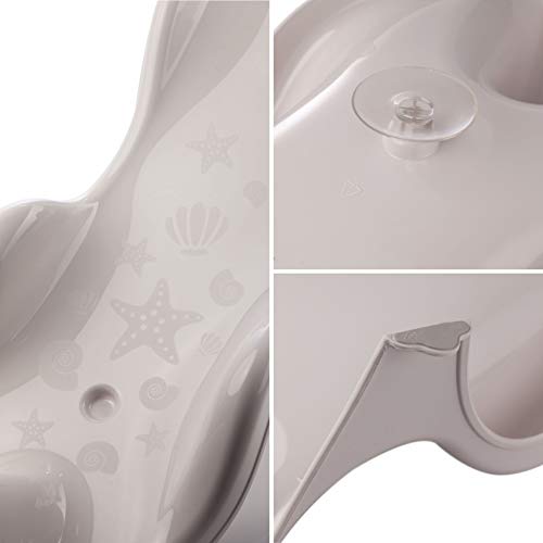BABYLON asiento bañera bebe Aqua Grand hamaca bañera bebe silla bañera bebe adaptador bañera bebe gris
