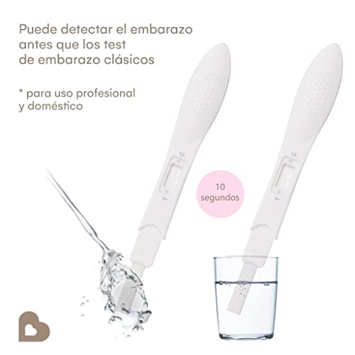 Babyplan - 3 Test de Embarazo de Detección Precoz, (Gran sensibilidad- 10mIU) (HCG), en formato Termómetro, Test higiénicos para planear el embarazo (precisión 99,9%), Largos y fáciles de usar