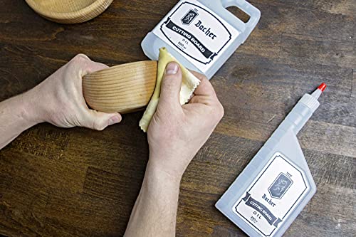 Bacher Aceite para Madera 200 ml - Calidad Alimentaria. Aceite Mineral para Tabla de Cortar, Natural Cuidado para Tablas, Bloques de Carnicero, Encimera y Utensilios de Cocina de Madera