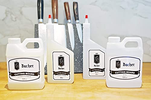 Bacher Aceite para Madera 200 ml - Calidad Alimentaria. Aceite Mineral para Tabla de Cortar, Natural Cuidado para Tablas, Bloques de Carnicero, Encimera y Utensilios de Cocina de Madera