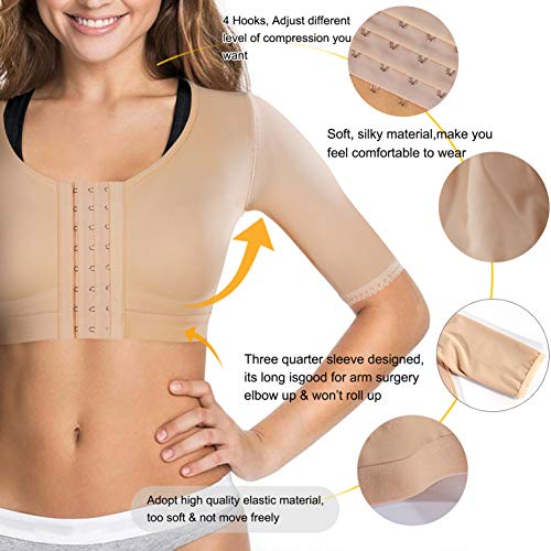 Bafully Sujetador deportivo de compresión para mujer con cierre frontal posterior a la cirugía