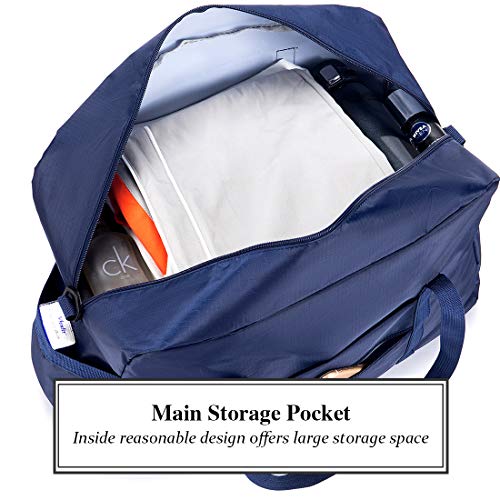 BAGZY Plegable Bolso de Viaje Grande Bolsa de Hombro de Gimnasio Bolsa Deportiva Mano Maleta de Viaje Weekend Cabina de Equipaje Bolso Holdall Bolsa Fines de Semana Equipaje Camping 35L Gris