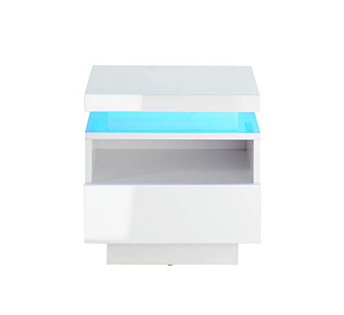 BAÏTA Cosmos Mesita de Noche LED, Lacado, 40 cm