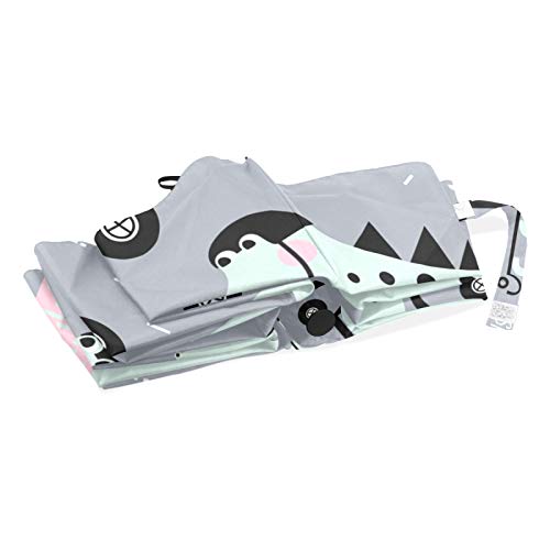 BALll Paraguas plegable con apertura automática y cierre anti-UV, lindo cocodrilo paseos scooter viaje compacto paraguas