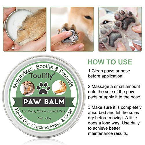 Bálsamo Mascotas, Bálsamo Perros, Dog Paw Nose Balm, Bálsamo para la Nariz y para Las Patas agrietadas y Que pican de Perros, Protege y Repara Piel Seca y Agrietada