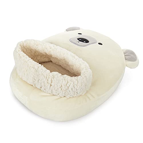 Balvi Calienta pies Polar Color Blanco Mantén Calientes Tus pies Superficie Suave y cómoda con diseño