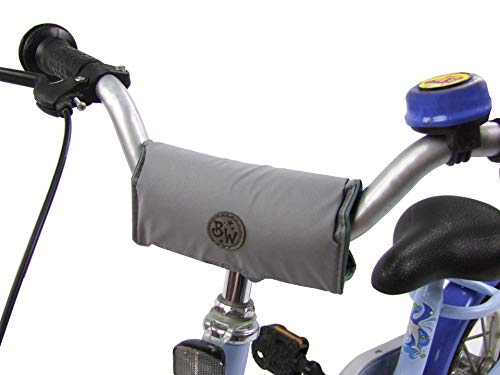 Bambiniwelt - Protector acolchado para manillar, para scooter, bicicleta, triciclo, totalmente reflectante para modelos Puky, color Gris, talla Small