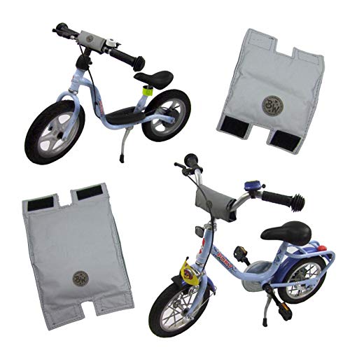 Bambiniwelt - Protector acolchado para manillar, para scooter, bicicleta, triciclo, totalmente reflectante para modelos Puky, color Gris, talla Small