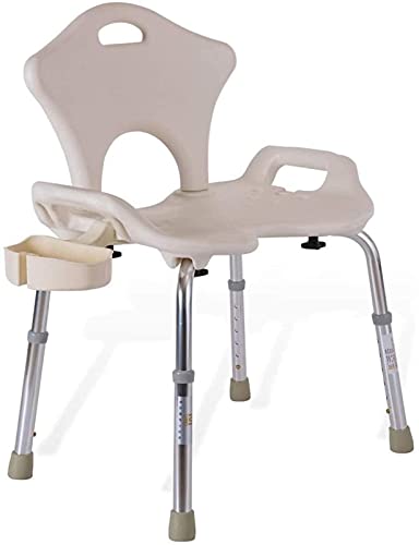 Banco de transferencia de asiento acolchado médico, Taburete de ducha Silla de ducha Silla de ducha para ancianos, Baño Taburete de baño antideslizante con hebilla de ducha y respaldo Silla de ducha