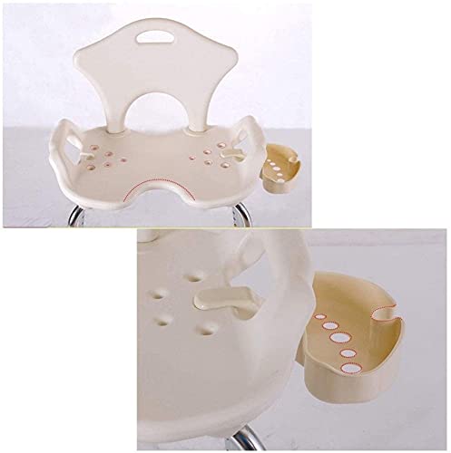 Banco de transferencia de asiento acolchado médico, Taburete de ducha Silla de ducha Silla de ducha para ancianos, Baño Taburete de baño antideslizante con hebilla de ducha y respaldo Silla de ducha