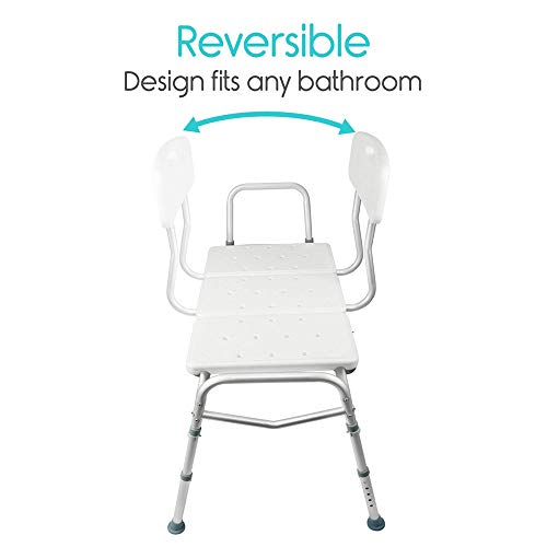 Banco de transferencia de bañera - Banco de transferencia de baño y ducha - Silla de ducha ajustable - Ayuda de accesibilidad de baño para ancianos, discapacitados